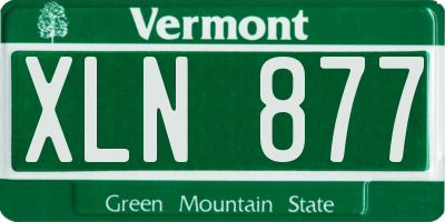 VT license plate XLN877