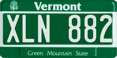VT license plate XLN882