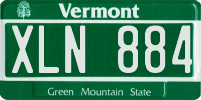 VT license plate XLN884