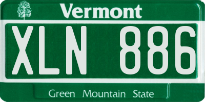 VT license plate XLN886