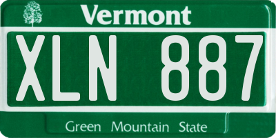 VT license plate XLN887
