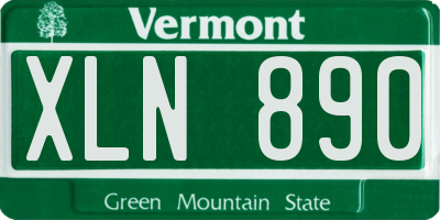 VT license plate XLN890