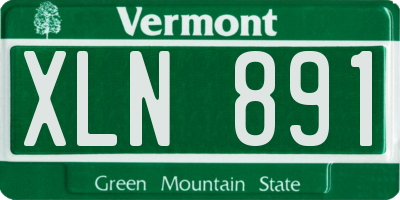 VT license plate XLN891