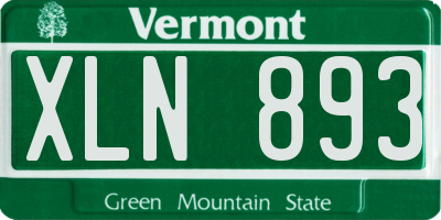 VT license plate XLN893
