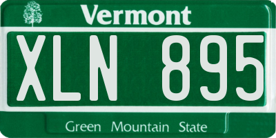 VT license plate XLN895