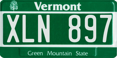 VT license plate XLN897
