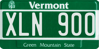 VT license plate XLN900