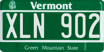 VT license plate XLN902