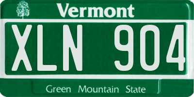 VT license plate XLN904