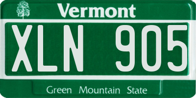 VT license plate XLN905