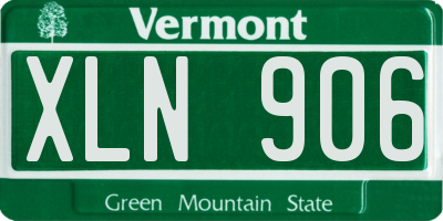 VT license plate XLN906