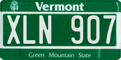 VT license plate XLN907