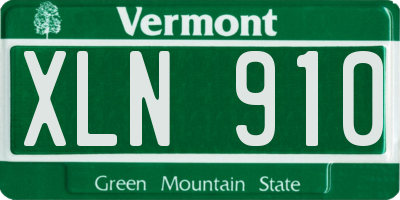 VT license plate XLN910