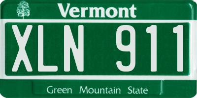 VT license plate XLN911