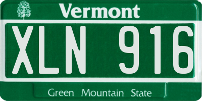 VT license plate XLN916