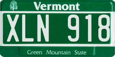 VT license plate XLN918