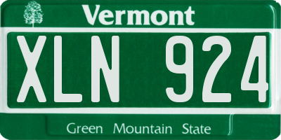 VT license plate XLN924