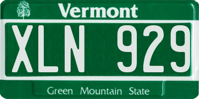 VT license plate XLN929