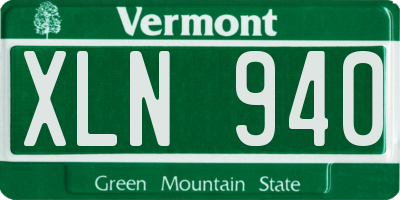 VT license plate XLN940