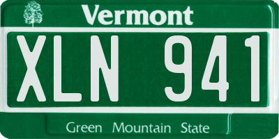 VT license plate XLN941