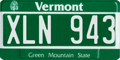 VT license plate XLN943