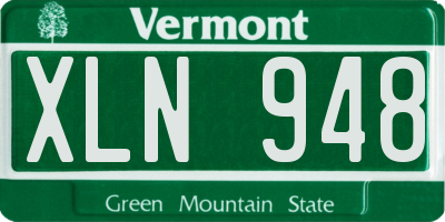 VT license plate XLN948