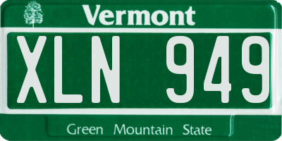 VT license plate XLN949