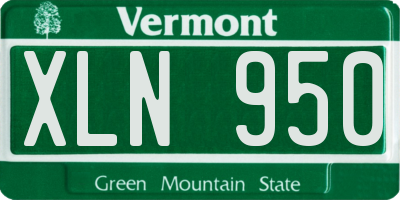 VT license plate XLN950