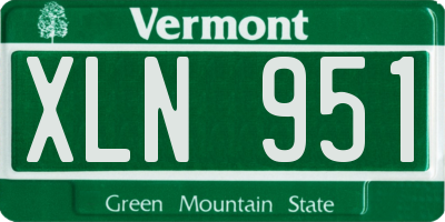 VT license plate XLN951