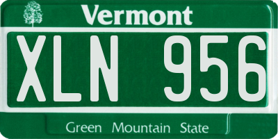 VT license plate XLN956