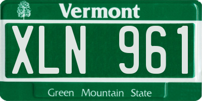VT license plate XLN961