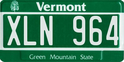 VT license plate XLN964