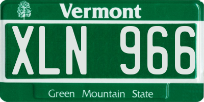 VT license plate XLN966