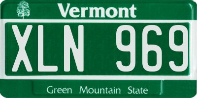 VT license plate XLN969