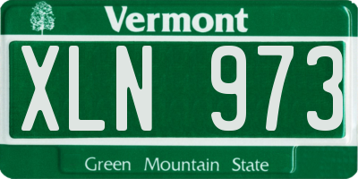 VT license plate XLN973