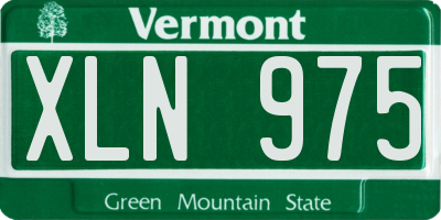 VT license plate XLN975