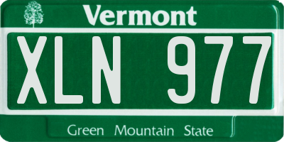 VT license plate XLN977
