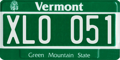 VT license plate XLO051