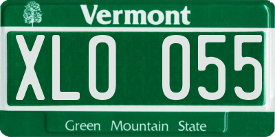 VT license plate XLO055