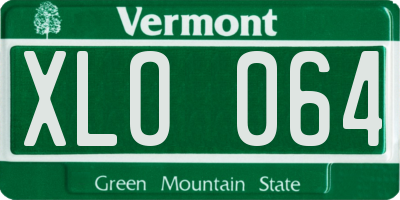 VT license plate XLO064