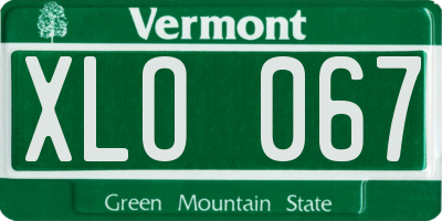 VT license plate XLO067