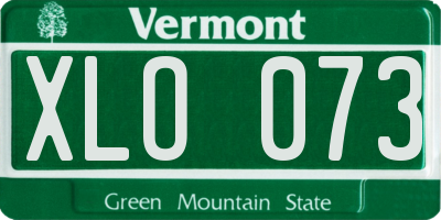 VT license plate XLO073