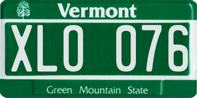 VT license plate XLO076