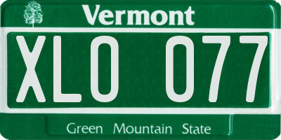 VT license plate XLO077
