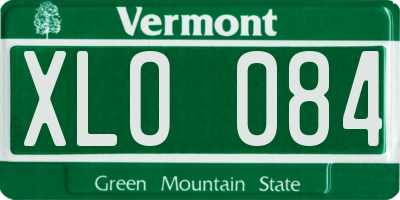 VT license plate XLO084