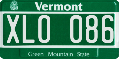 VT license plate XLO086