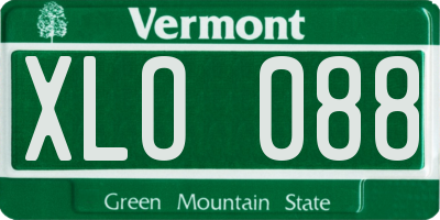 VT license plate XLO088