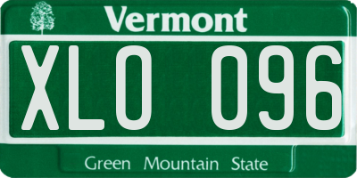 VT license plate XLO096