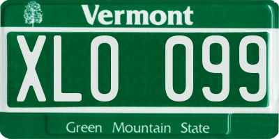 VT license plate XLO099