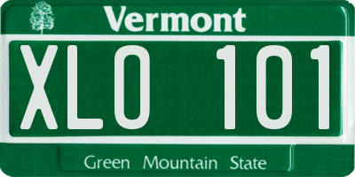 VT license plate XLO101